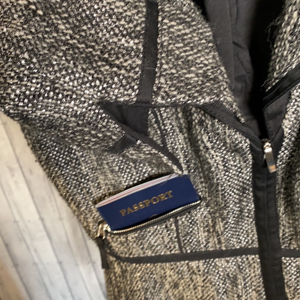 White House Black Market Tweed Peplum ZipUp Blazer - Picture 4 of 8